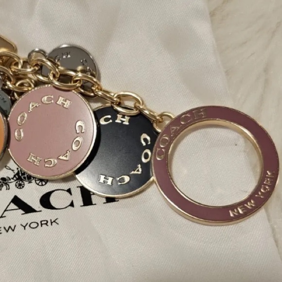 Coach Circles Cluster Bag Charm Keychain - Picture 3 of 4